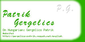 patrik gergelics business card